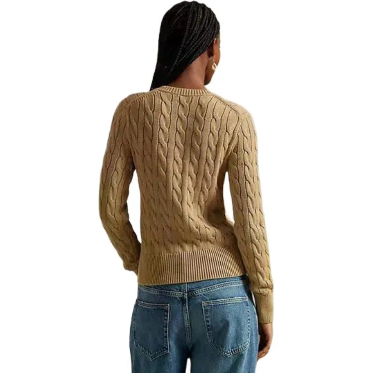 Джемпер женский облегающий винтажный Khaki Polo Ralph Lauren, Vintage Khaki — фото 4