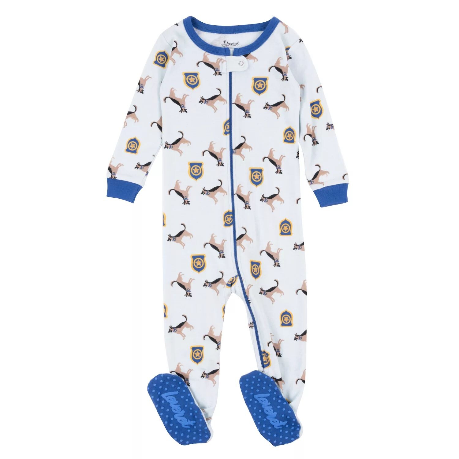 Хлопковая пижама Leveret Kids Footed для полицейской собаки Leveret — фото 2