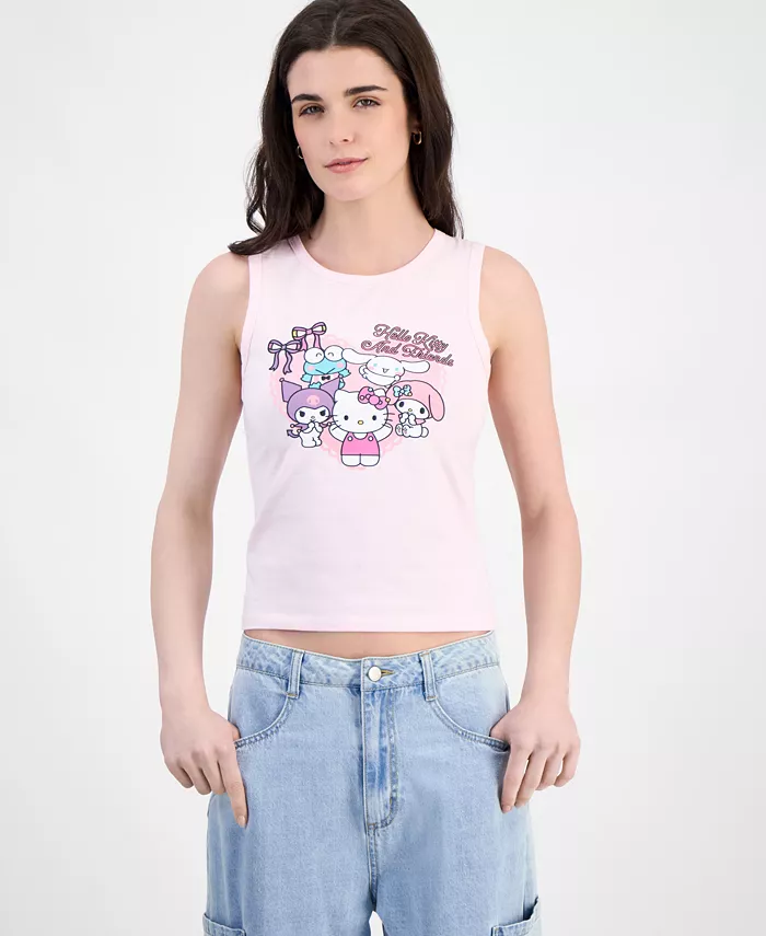 

Майка для юниоров с графическим принтом Hello Kitty Love Tribe, розовый