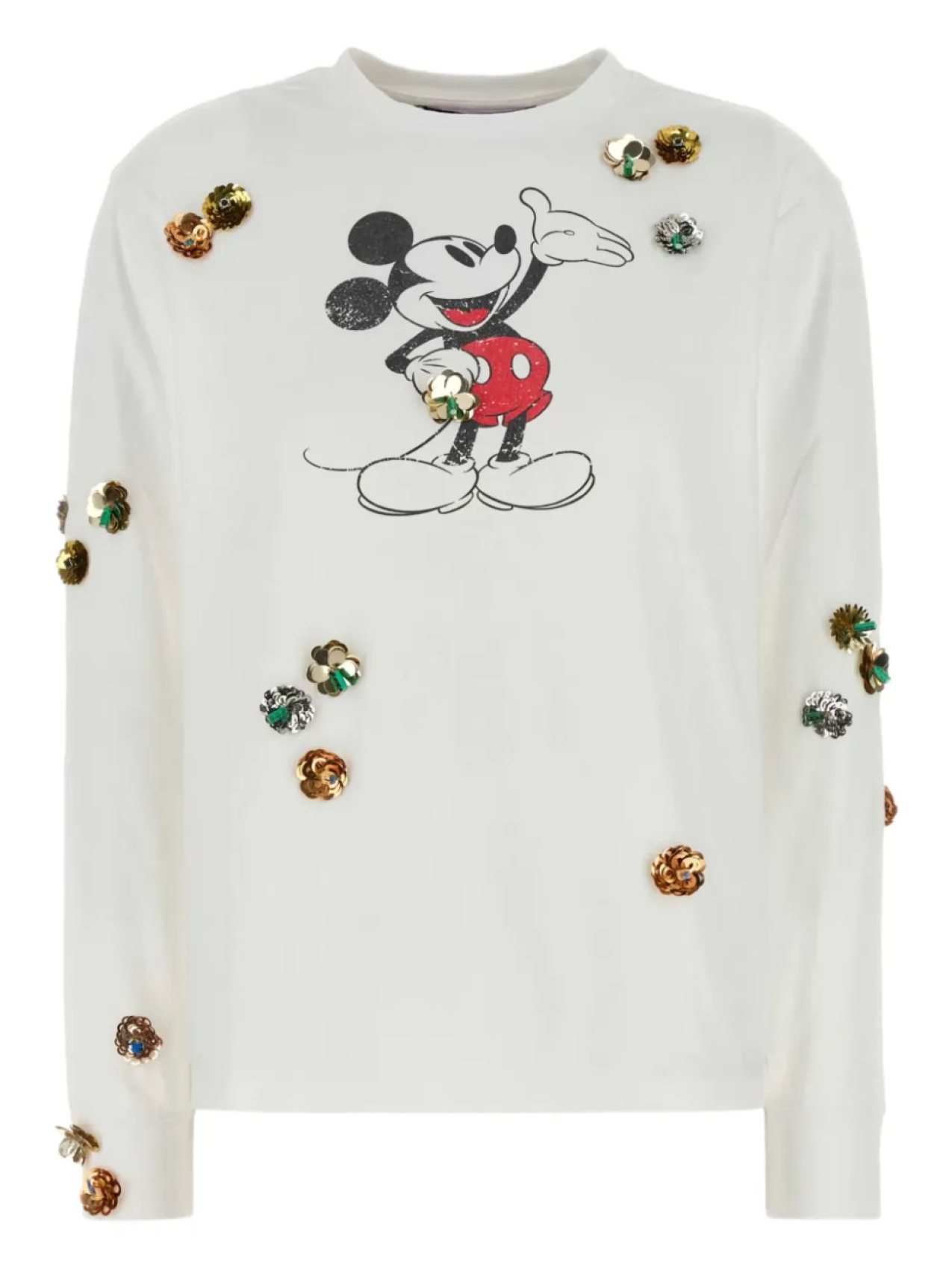 

Топ с длинными рукавами и декором X Disney Mickey Mouse Coperni, белый