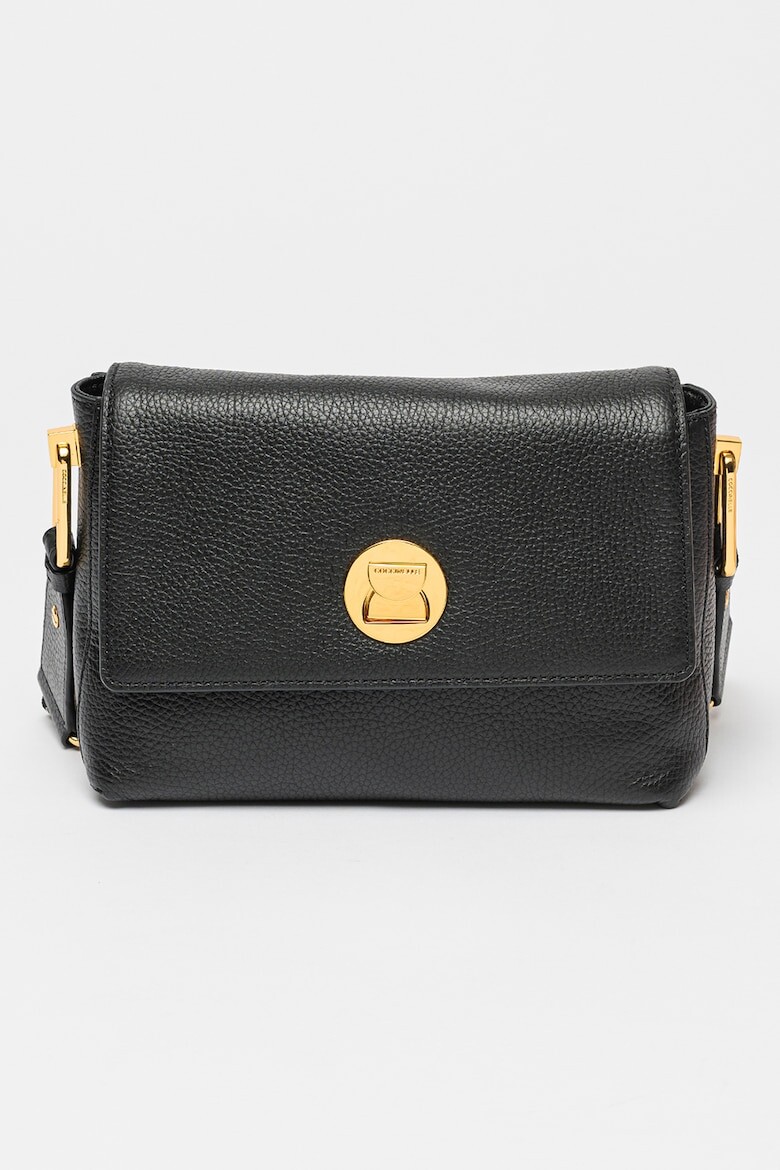 

Кожаная сумка с тиснением Liya Signature Coccinelle, черный
