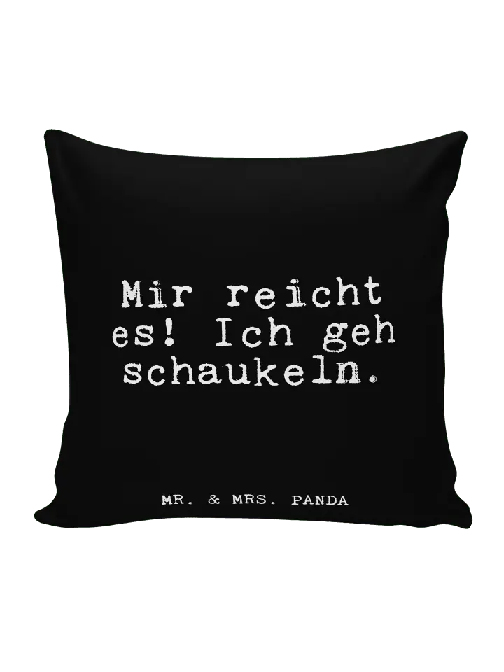 

Подушка Mr & Mrs Panda 40x40 Mir reicht es! Ich, черный