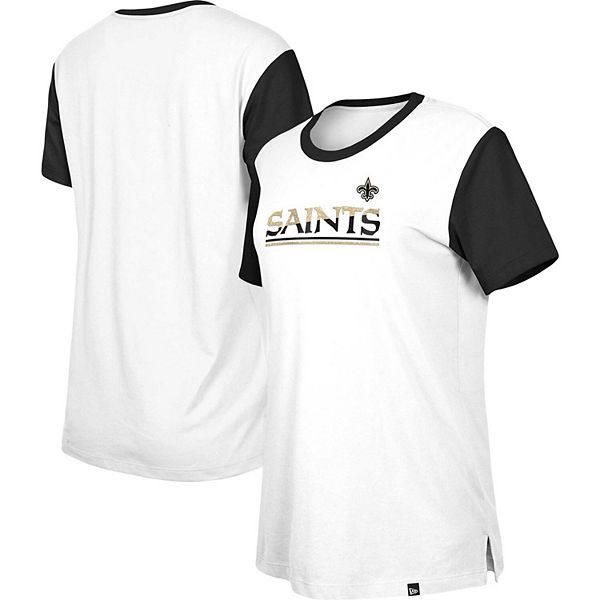 

Женская футболка New Orleans Saints Third Down Colorblock бело-черная New Era, Черный, Женская футболка New Orleans Saints Third Down Colorblock бело-черная New Era