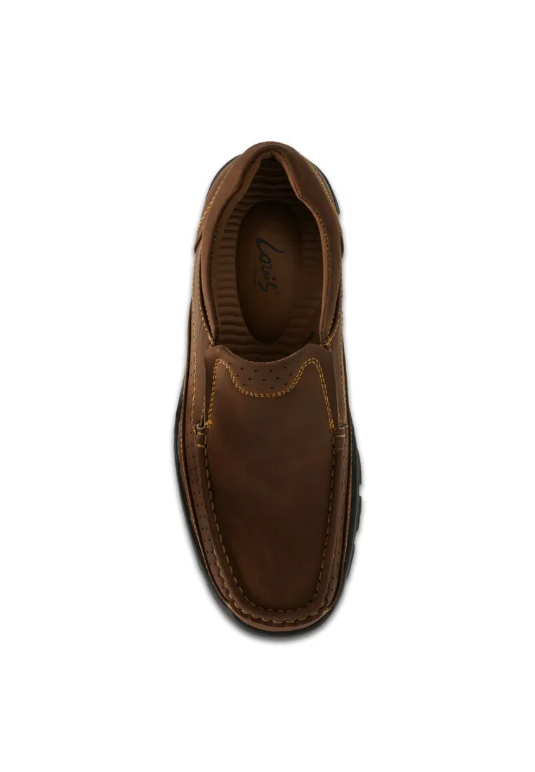 Мужские лоферы slip-on, кожаные, модель 240331344 Louis Cuppers, коричневый — фото 4
