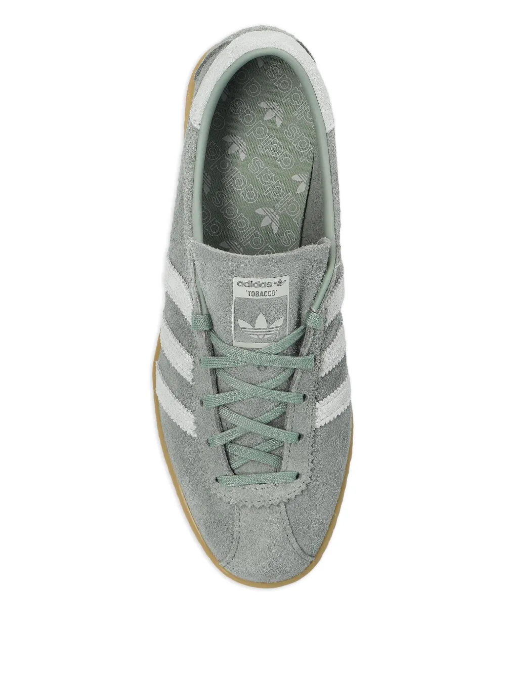 Кроссовки из табачной замши Adidas, зеленый — фото 4