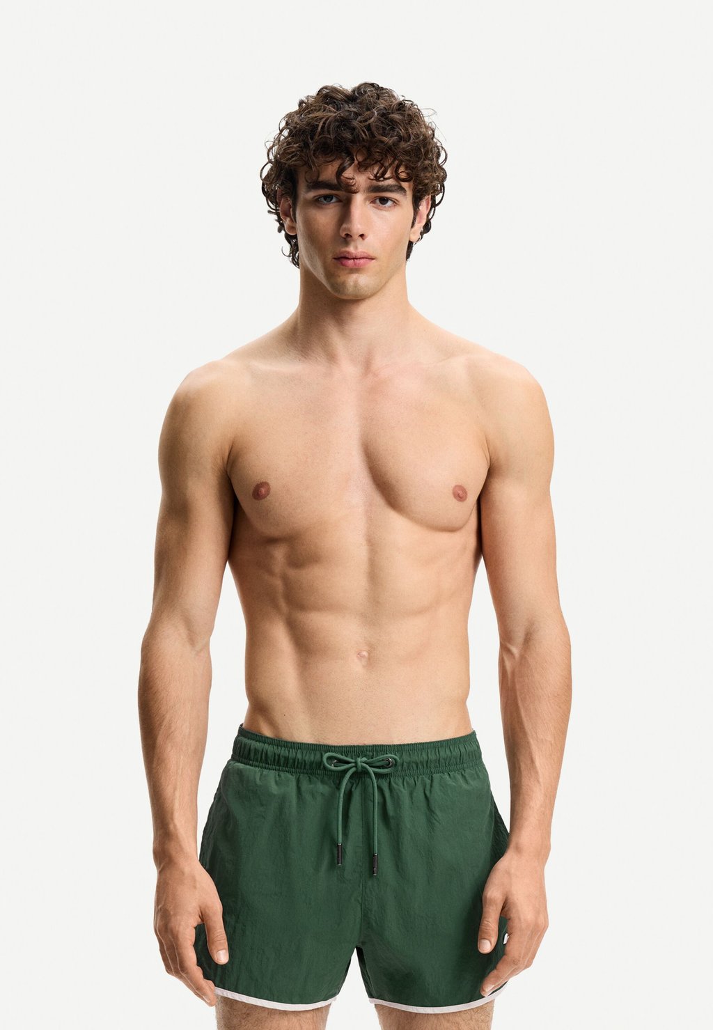 

Шорты для плавания WITH TRIM Bershka, оливковый