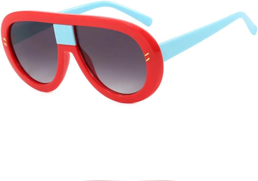 

Солнцезащитные очки в стиле панк с заклепками для женщин, большие мужские солнцезащитные очки для вождения, спорта на открытом воздухе, модные очки с защитой от УФ-излучения UV400 VVTWSSW, Red Gradient Gray