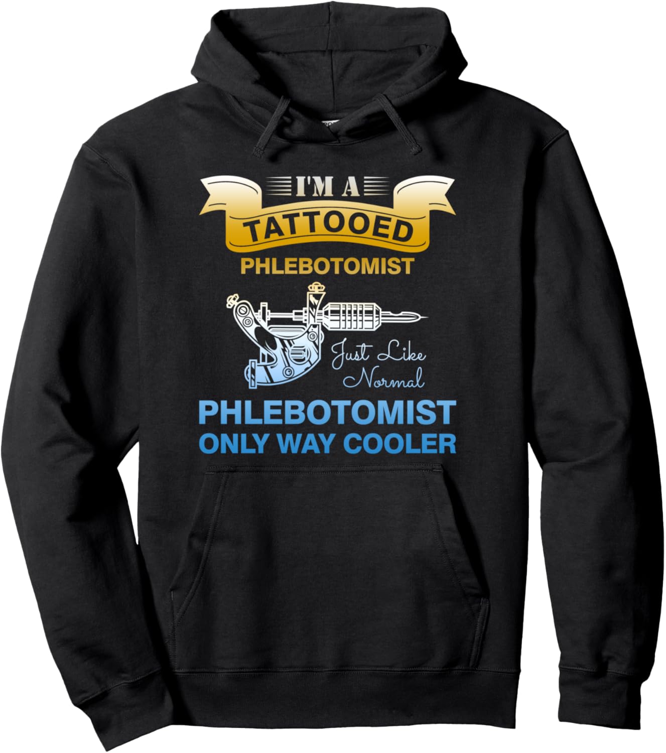 

Толстовка с надписью Смеющийся врач-кровопускатель Tattooed Phlebotomist Accessories, черный