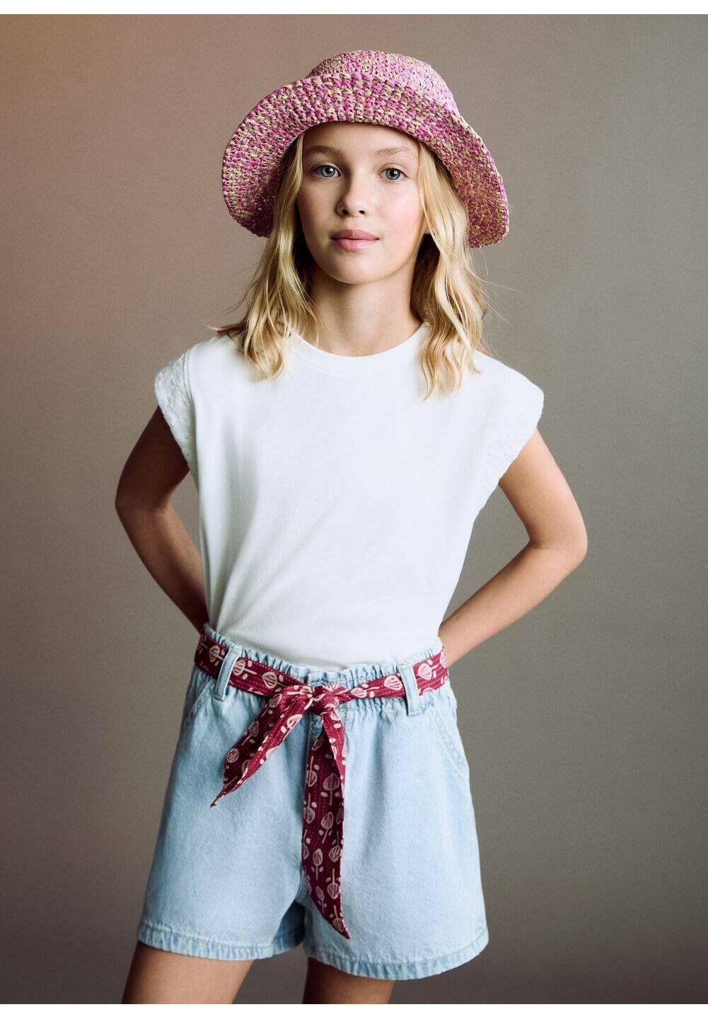 

Джинсовые шорты Mango Kids, светло-голубой