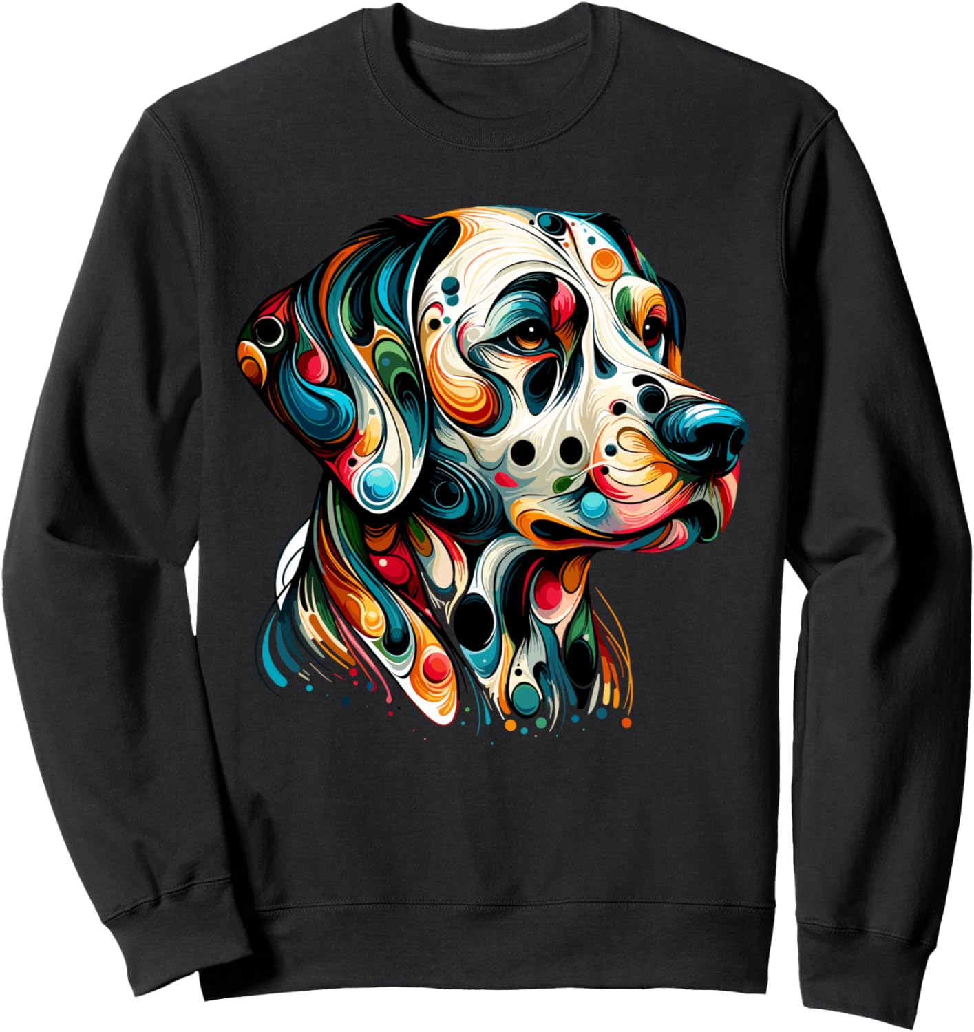 

Абстрактная красочная толстовка с изображением далматинца Dalmatian Dog Gifts And Clothing For Owners And Lovers, черный