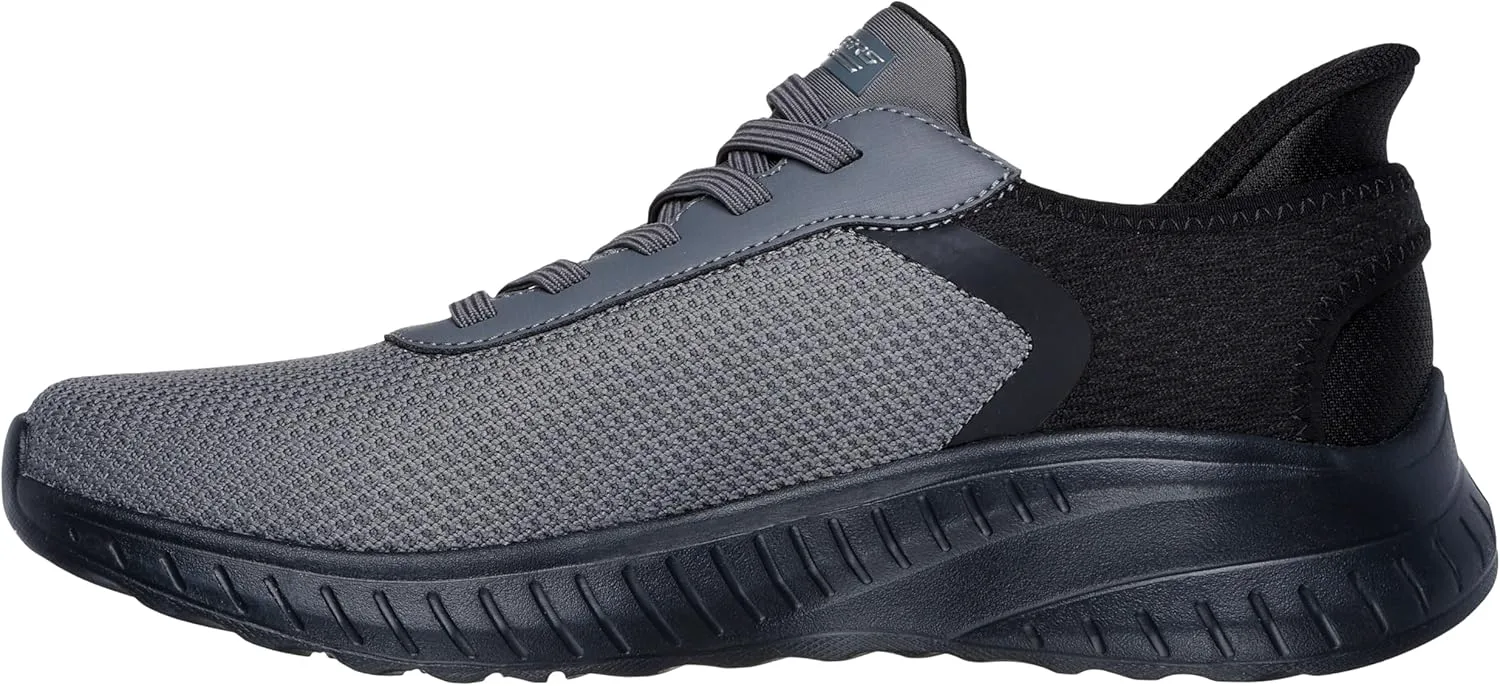 

Мужские слипоны Skechers Hands Free Bobs Squad Chaos - Balanced Edge, темно-серый