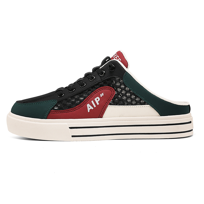 

BINGO DUCK Мужские противоскользящие тапочки с закрытым носком, устойчивые к запахам, бежево-зеленые, цвет Beige Green