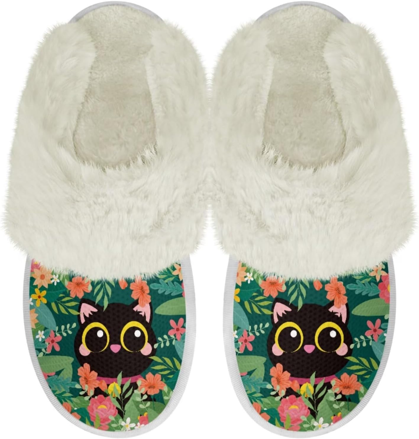 

Тапочки для дома Binienty для женщин и мужчин, мягкие плюшевые, для утепления дома, черный