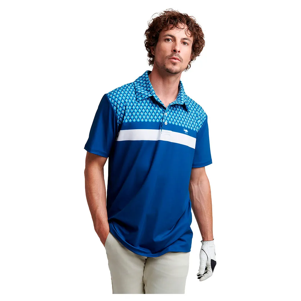 

Поло с коротким рукавом Oxy Golf Diamond Comb, синий