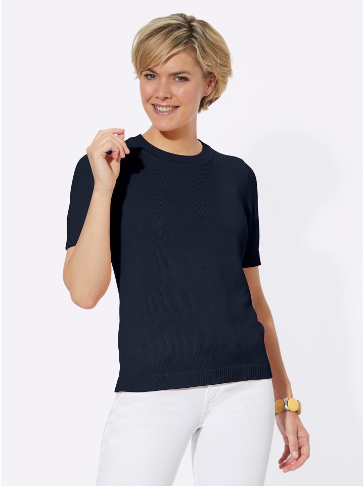 

Свитер с короткими рукавами темно-синего цвета WITT WEIDEN