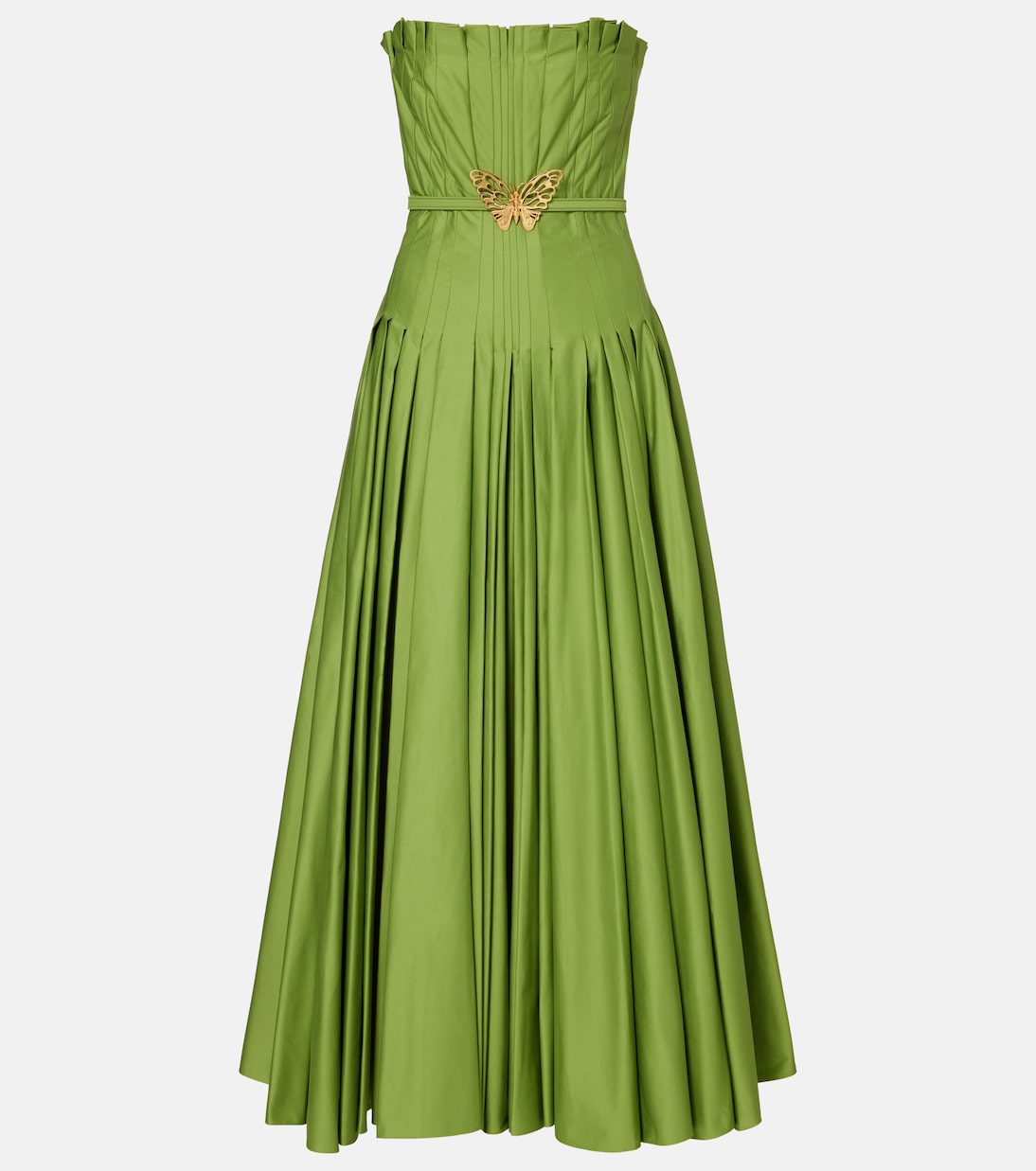 

Платье из плиссированного хлопка Oscar de la Renta, Fern
