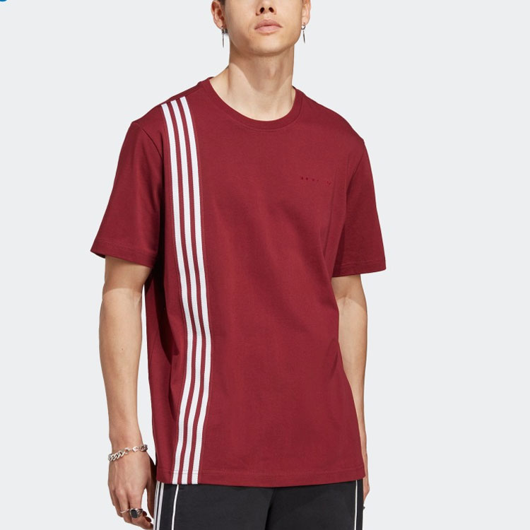 Футболка мужская тёмно-красная Adidas — фото 3