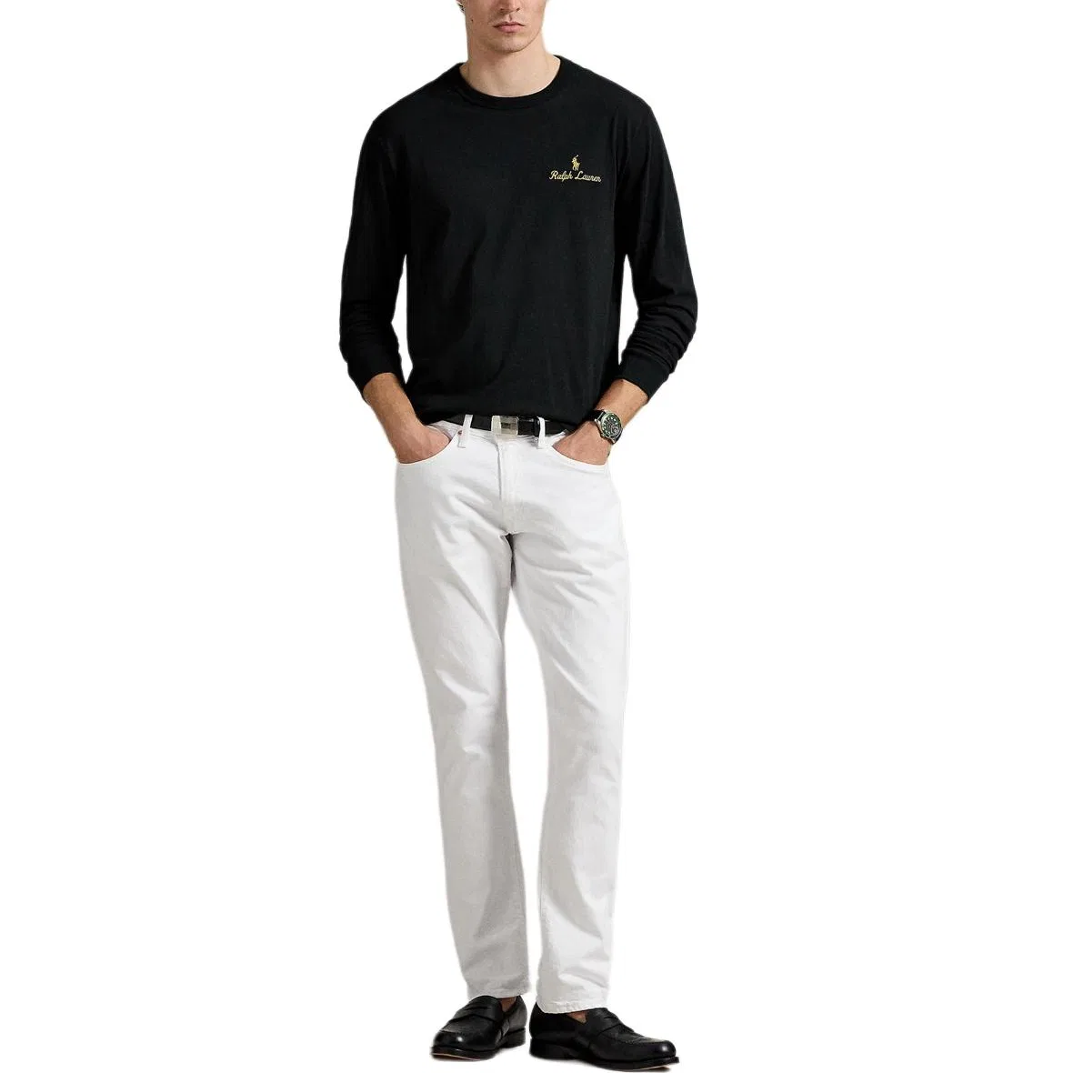 Футболка с длинным рукавом с логотипом Polo Ralph Lauren, Black