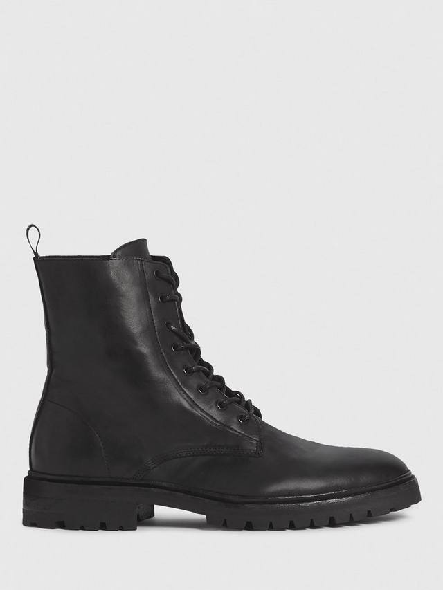 

Кожаные ботинки tobias на шнуровке AllSaints, цвет Black Black