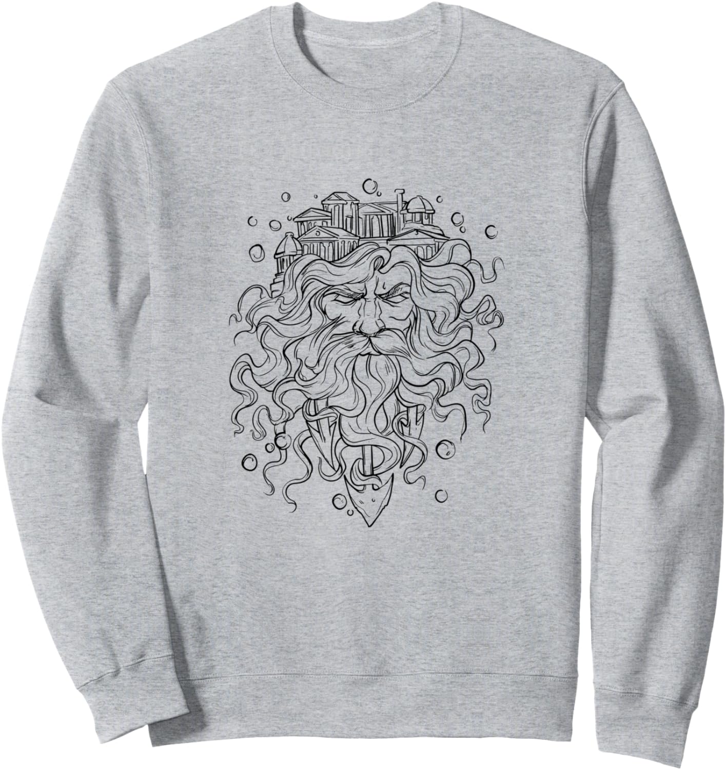

Толстовка с изображением Посейдона, бога моря, Греция, Афины, серая Cj Merch, Серый, Толстовка с изображением Посейдона, бога моря, Греция, Афины, серая Cj Merch
