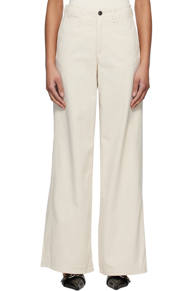 

Широкие хлопковые брюки чино Sofie Rag & Bone, цвет turtledove