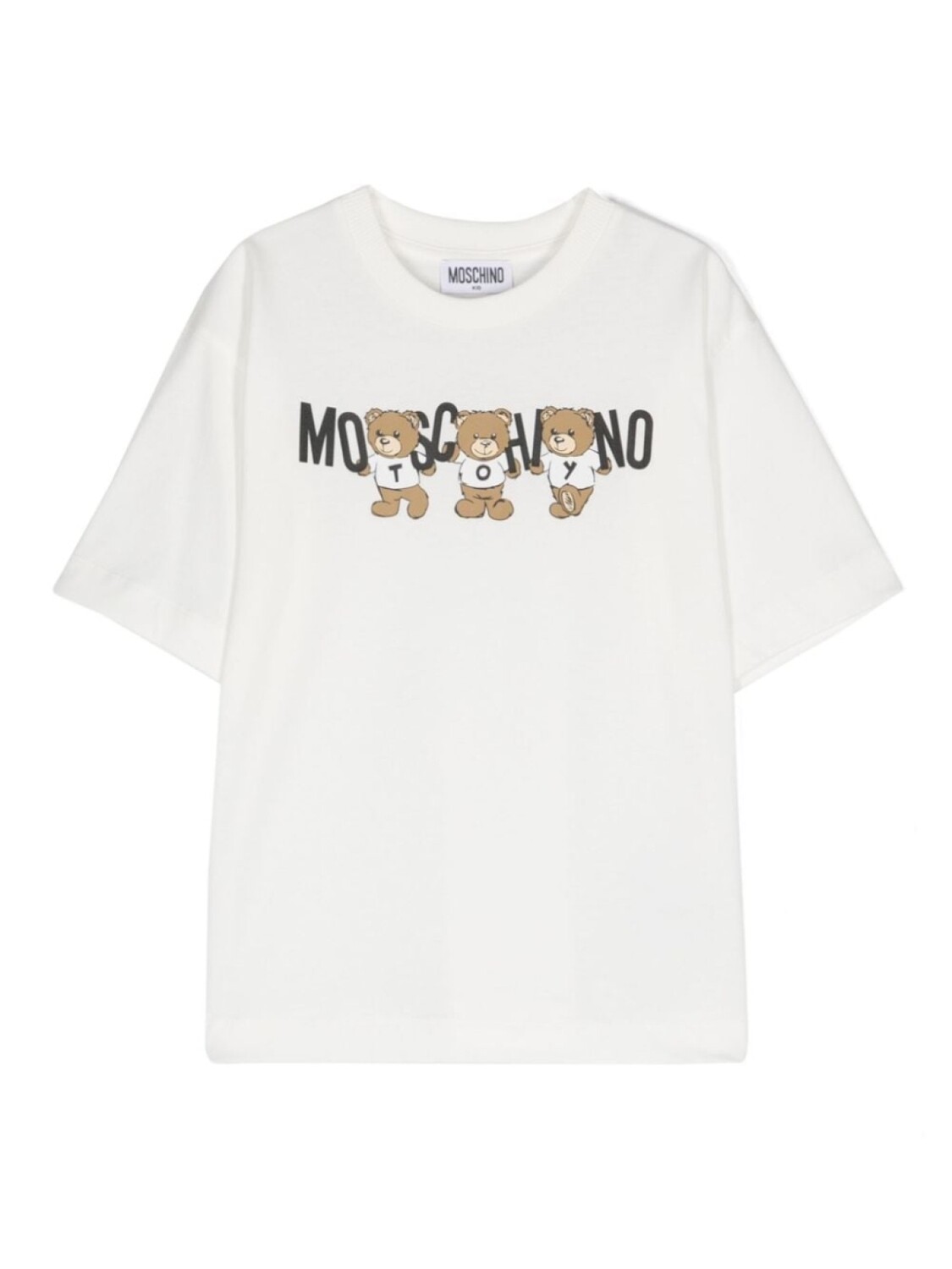 

Moschino Kids футболка с узором Teddy Bear, белый