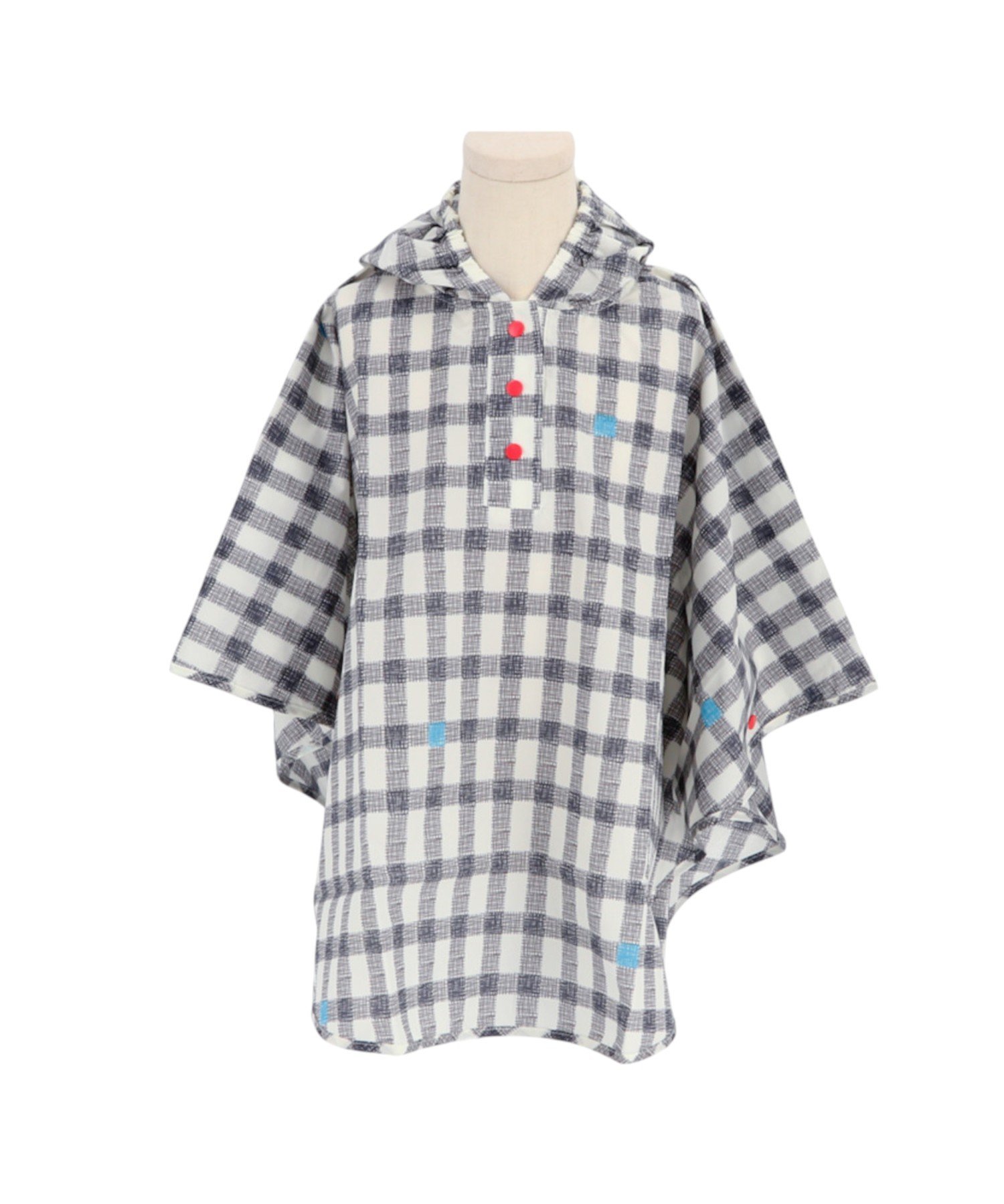 Детское пончо 392plusm, размер S/M Backyard Family, gingham.BK