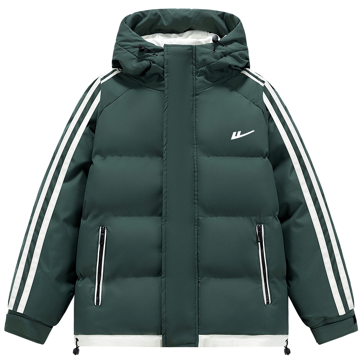 

Пуховик Unisex с капюшоном утепленный стеганый WARRIOR, зеленый