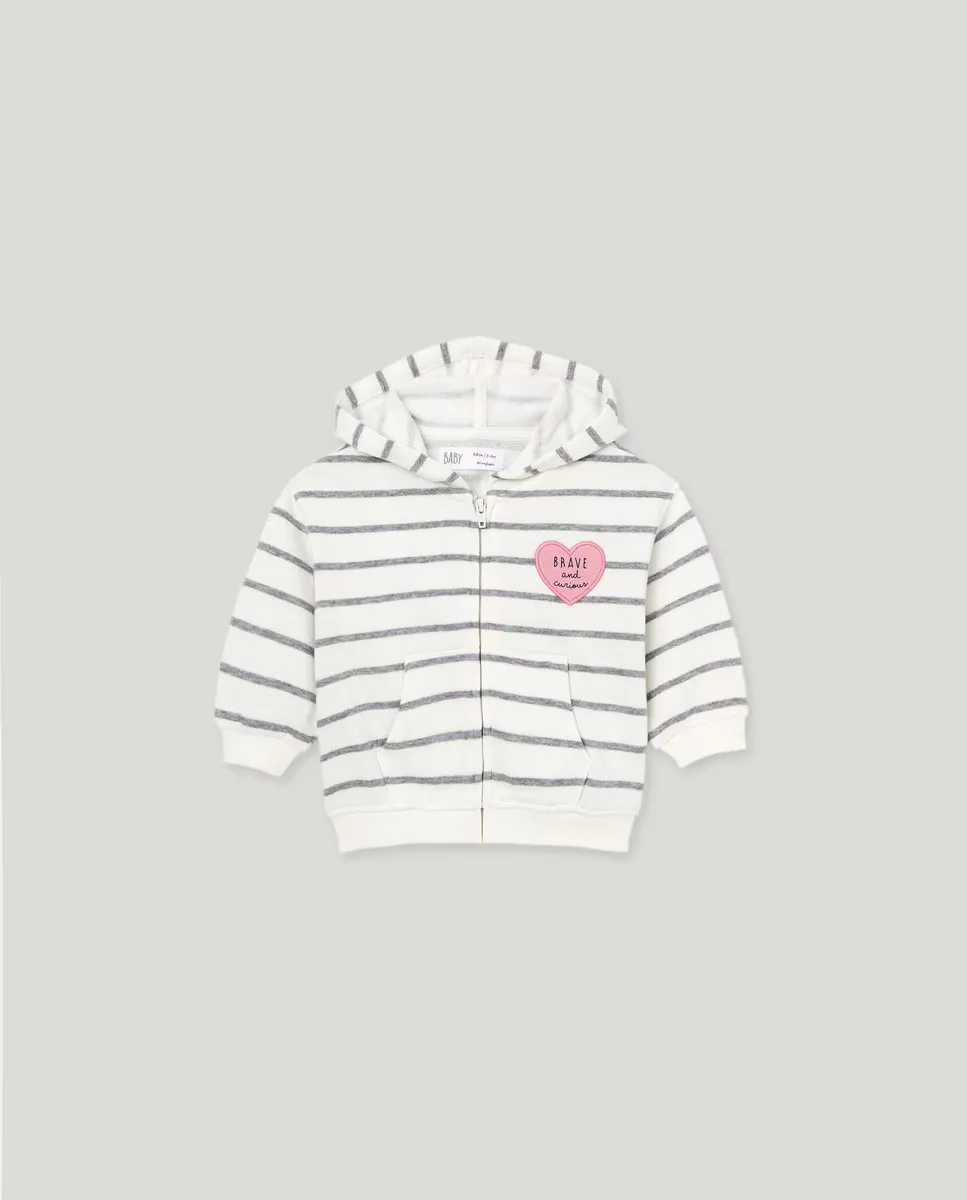 

Открытая толстовка с капюшоном для девочки Baby El Corte Inglés, белый