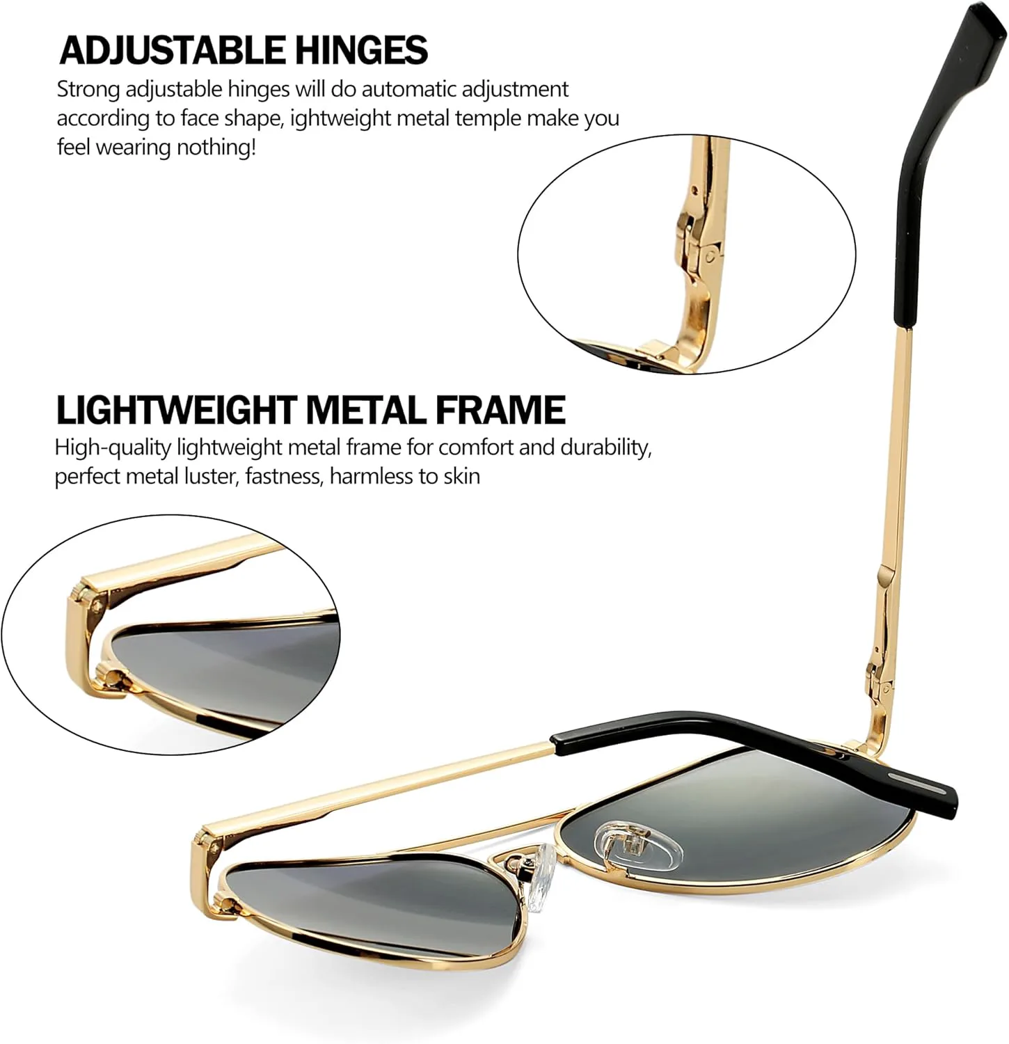 

Поляризованные солнцезащитные очки-авиаторы NULOOQ Extra Small для женщин, мужчин, подростков и детей с маленьким лицом, диаметр линз 52 мм и 58 мм, C6* Gold/G15