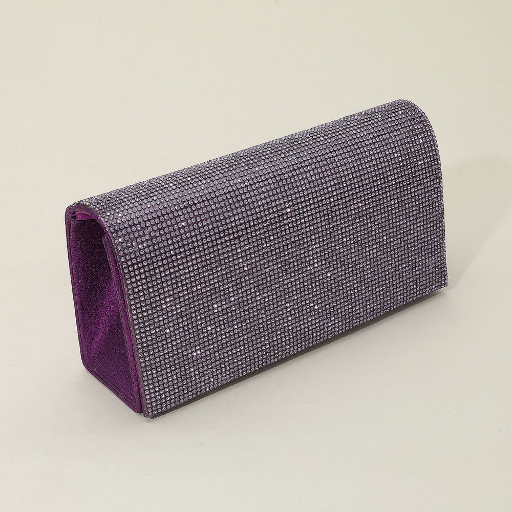 

Вечерняя сумочка-клатч / сумка через плечо с блестками и заклепками FASHNZFAB