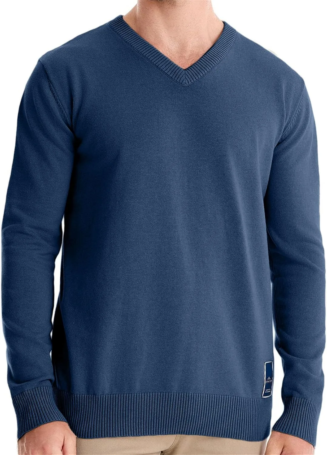 

Мужской свитер Maiyifu-GJ Stretchy Versatile Knit, однотонный, дышащий, для весны и осени