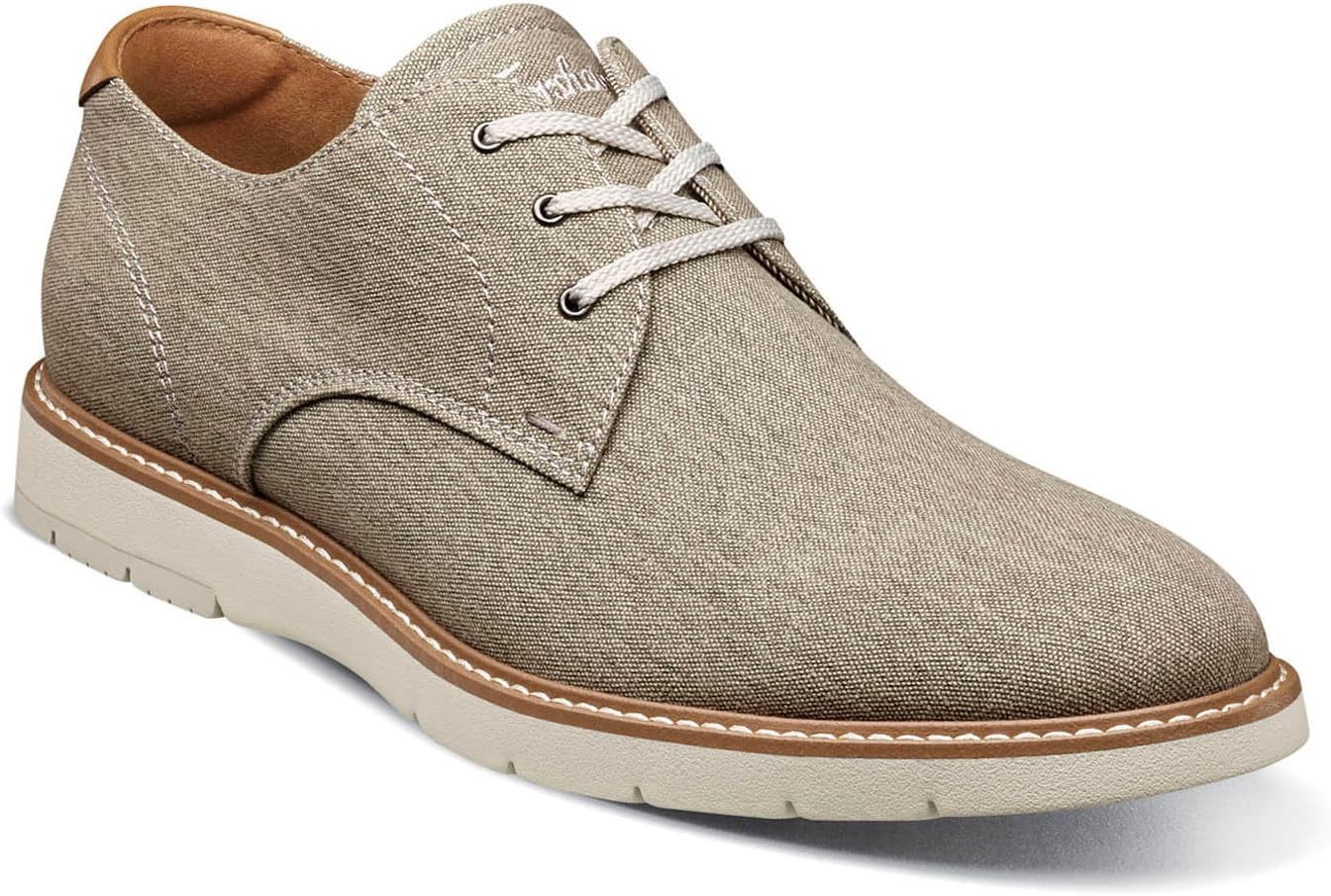 

Мужские оксфорды Florsheim Vibe из холщовой ткани с однотонным носком, Taupe