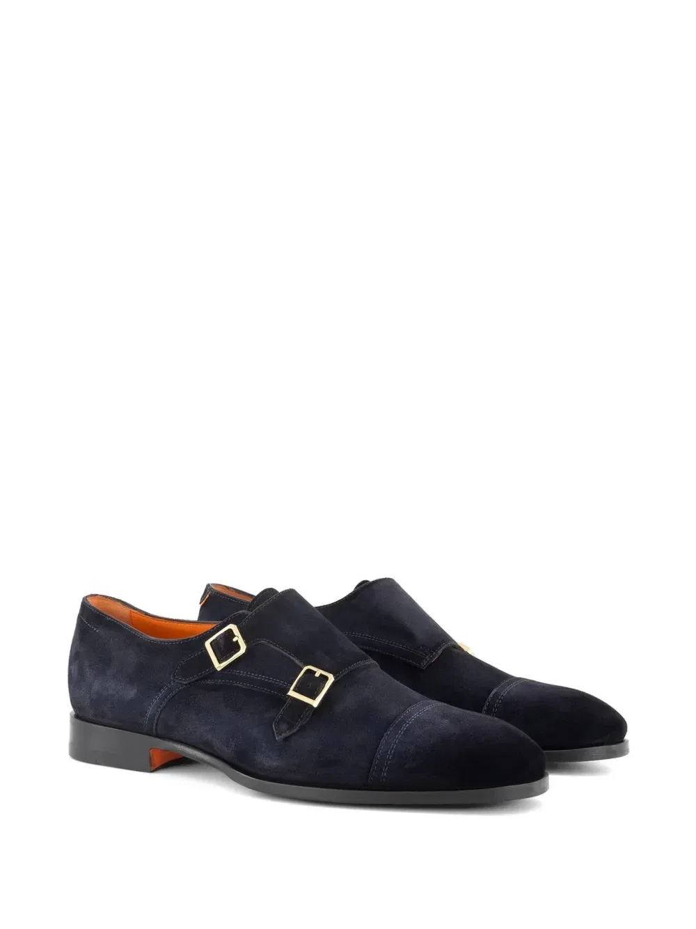 Туфли-монки с двумя ремешками Santoni, синий