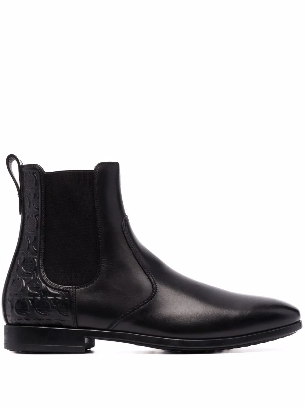 

Ботинки с тиснением Gancio Ferragamo, черный