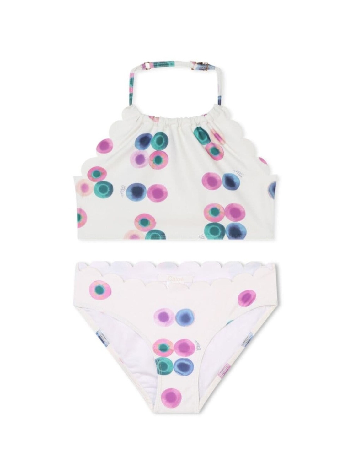 

Chloé Kids бикини с графичным принтом, белый