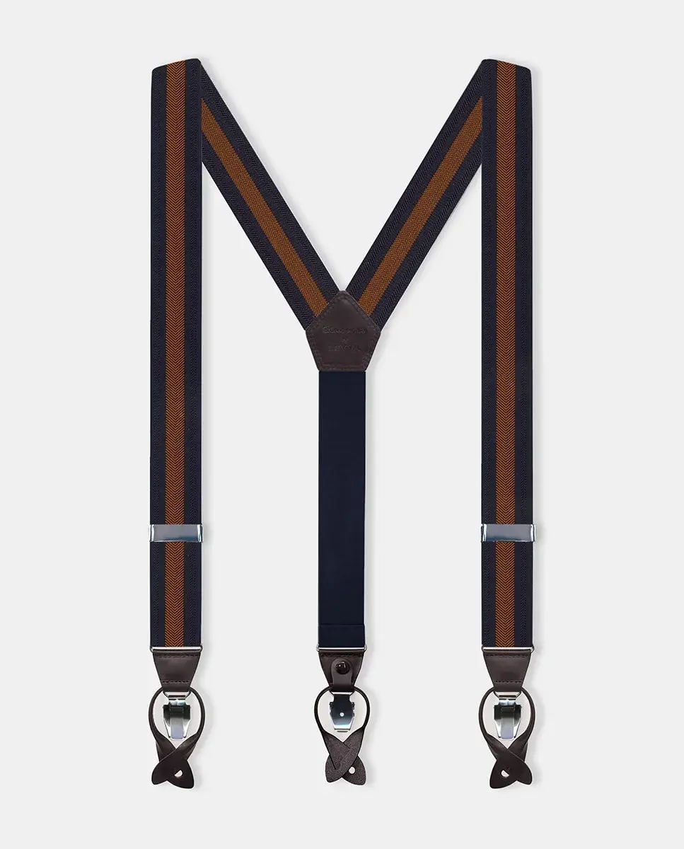 

Двойной ремень для мужчин в футляре Leyva, темно-синий