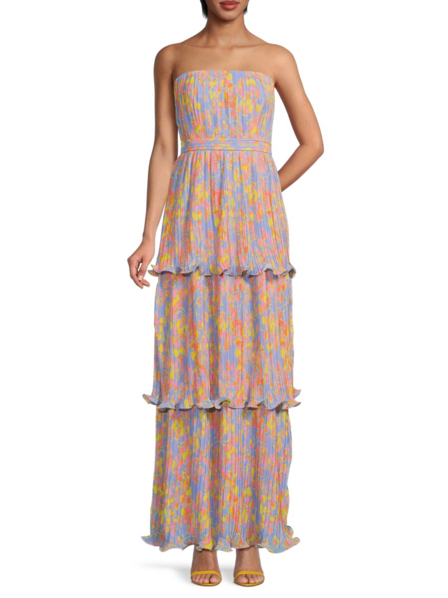 

Цветочное многоярусное платье Laine Amur, цвет Blue Multicolor