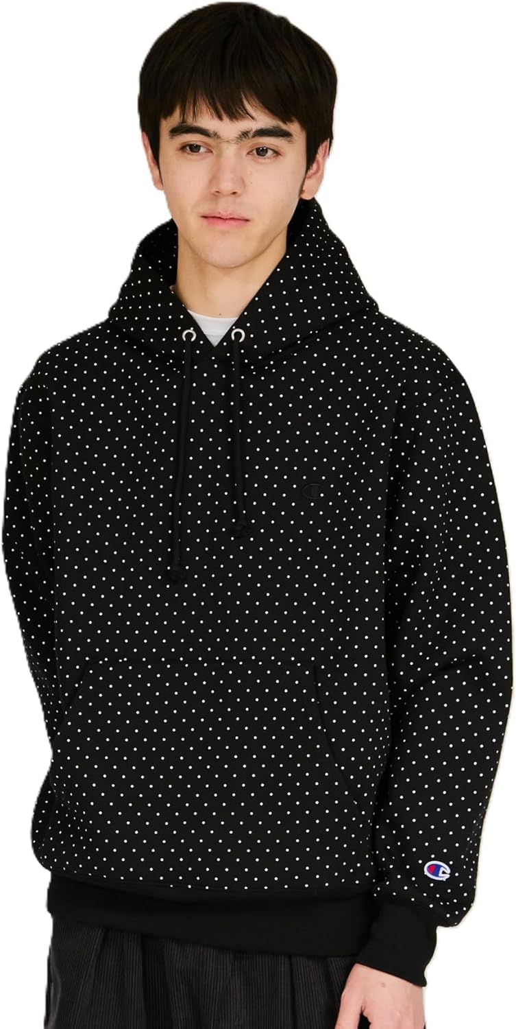 

Мужская повседневная толстовка с длинными рукавами и капюшоном Champion C3-C103 свободного кроя, черный