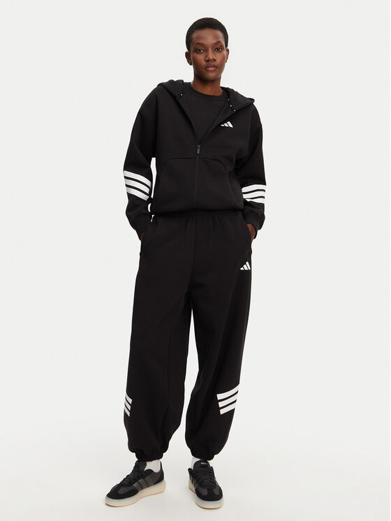 Свободные спортивные штаны Future Icons 3-Stripes Parachute JE0141 Adidas, черный — фото 2