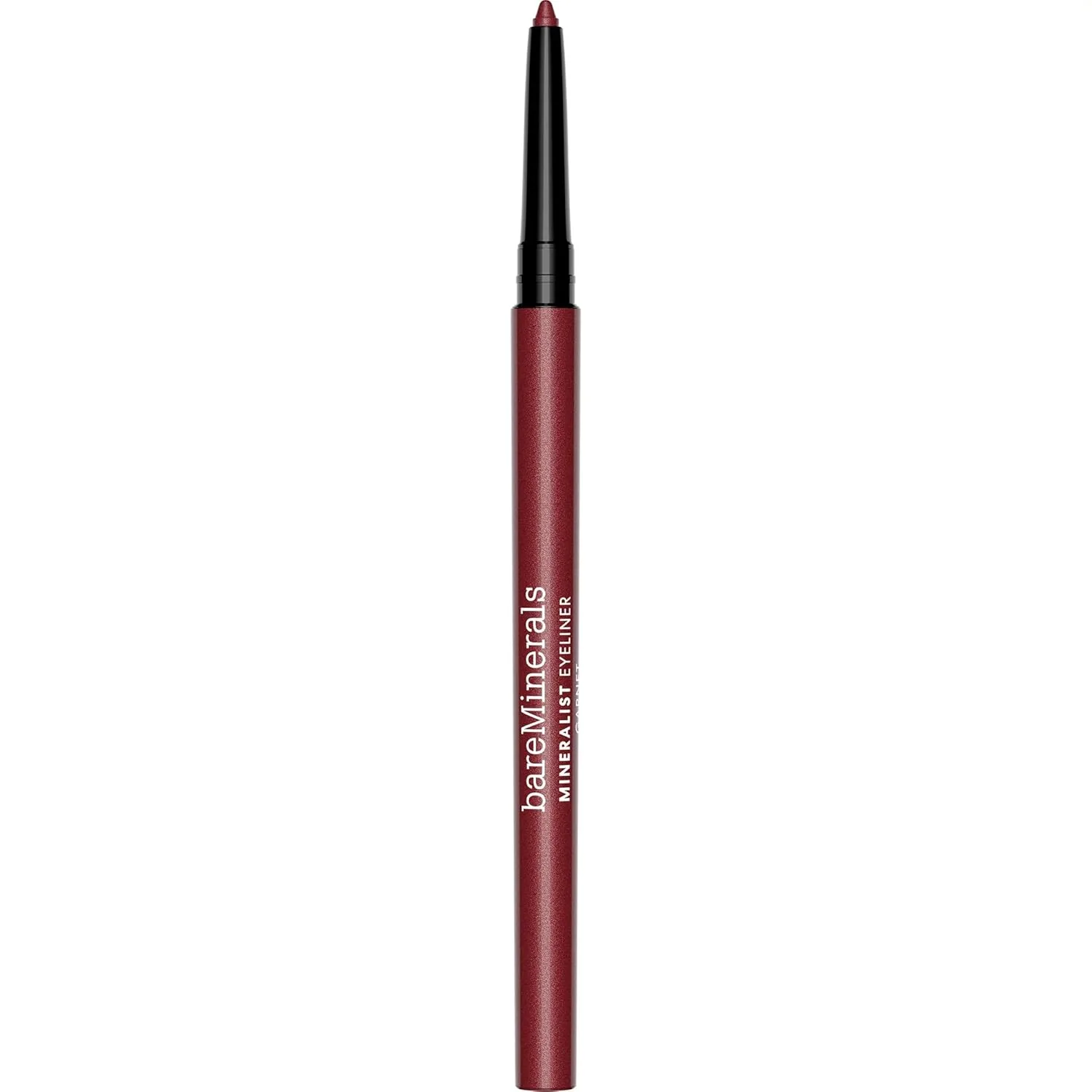 bareMinerals Mineralist Lasting Eyeliner, водостойкая подводка для глаз на минеральной основе, стойкий цвет, не размазывается, не оставляет следов, выдвижной механизм, подходит для веганов. 0,28 г (1 шт.), Garnet