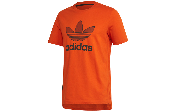 Футболка с втачными рукавами мужская в стиле преппи оранжево-желтая Adidas Originals — фото 2