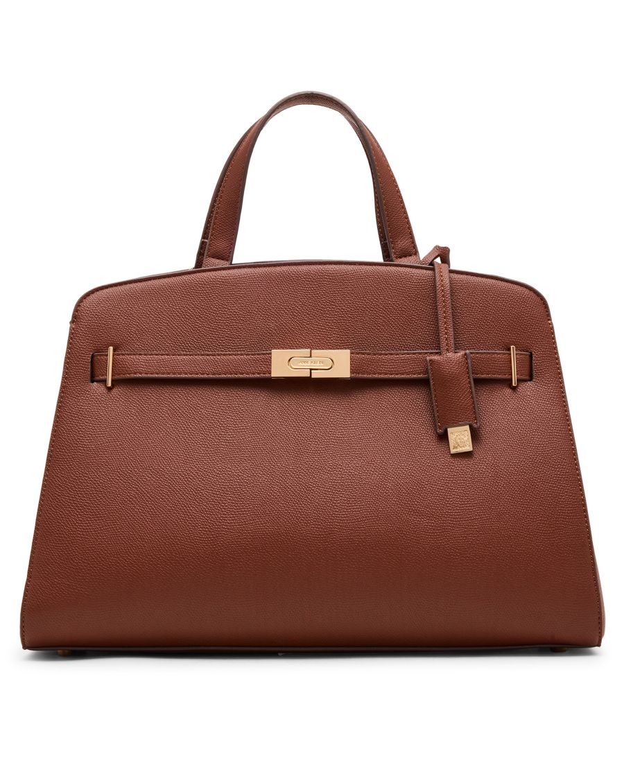 

Большая сумка с ремнем и регулируемым плечевым ремнем Anne Klein, Brown