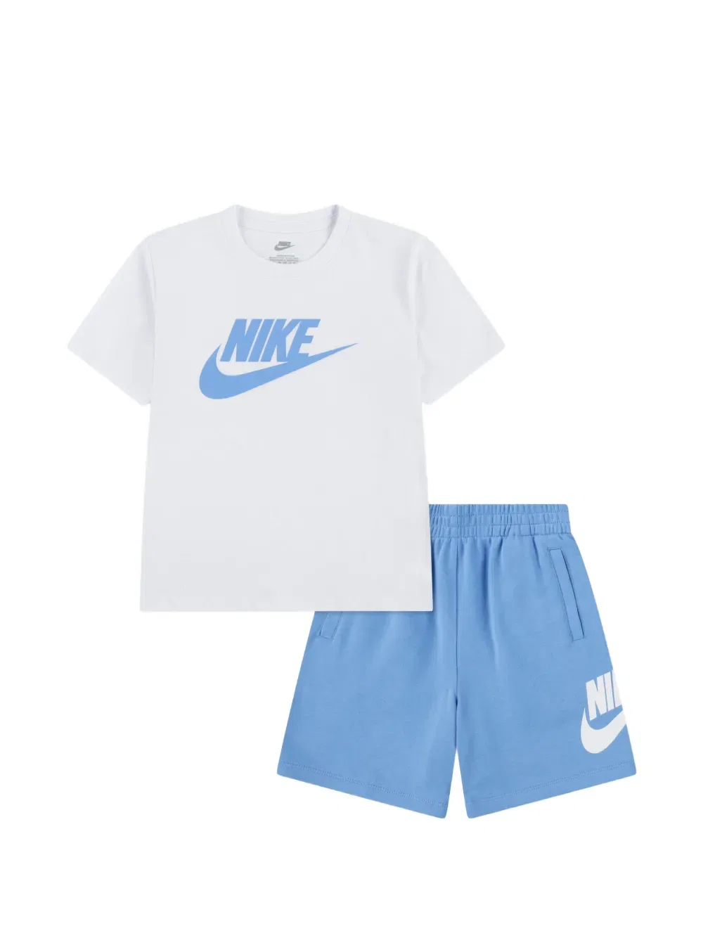 Комплект из футболки и шорт с логотипом (два предмета) Nike Kids, белый