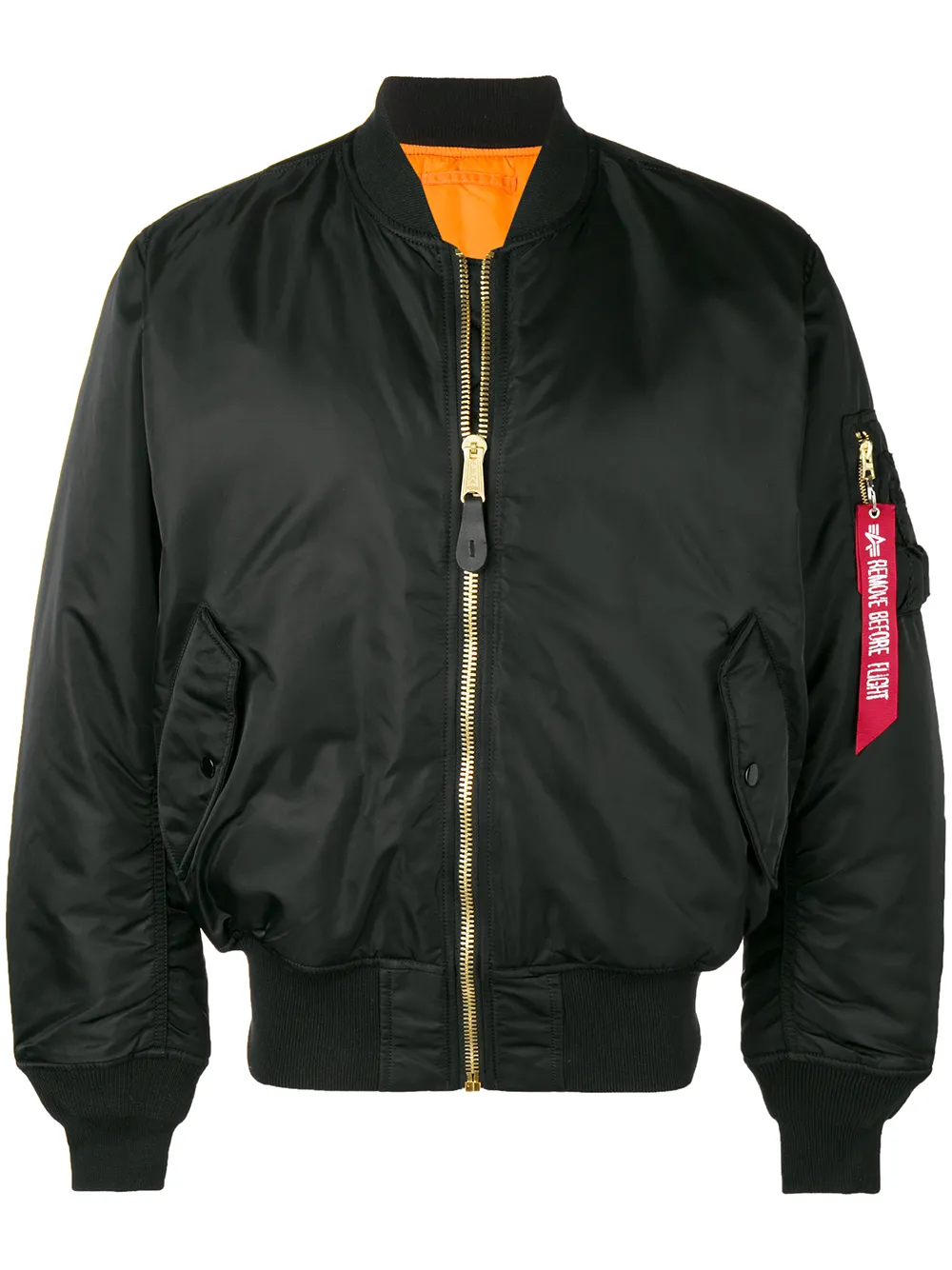 

Бомбер свободного кроя Alpha Industries, черный