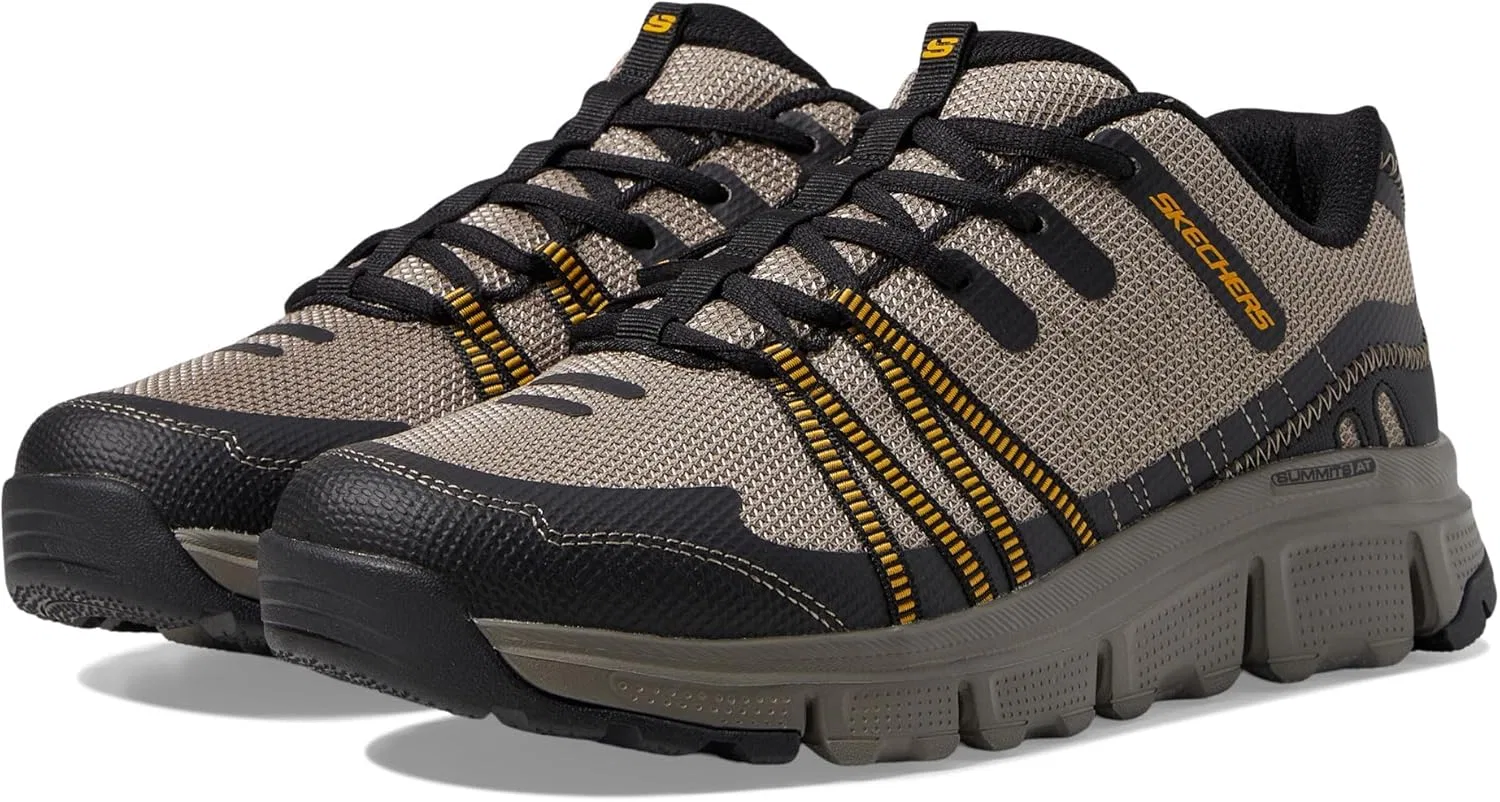 Мужские кроссовки Skechers Summits в Twin Bridges, Tan Synthetic Textile Black Trim