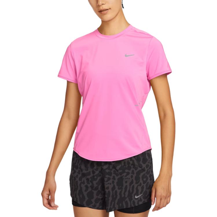 Swift Women's Dri FIT Short Sleeve Running Top Nike, розовый — фото 3