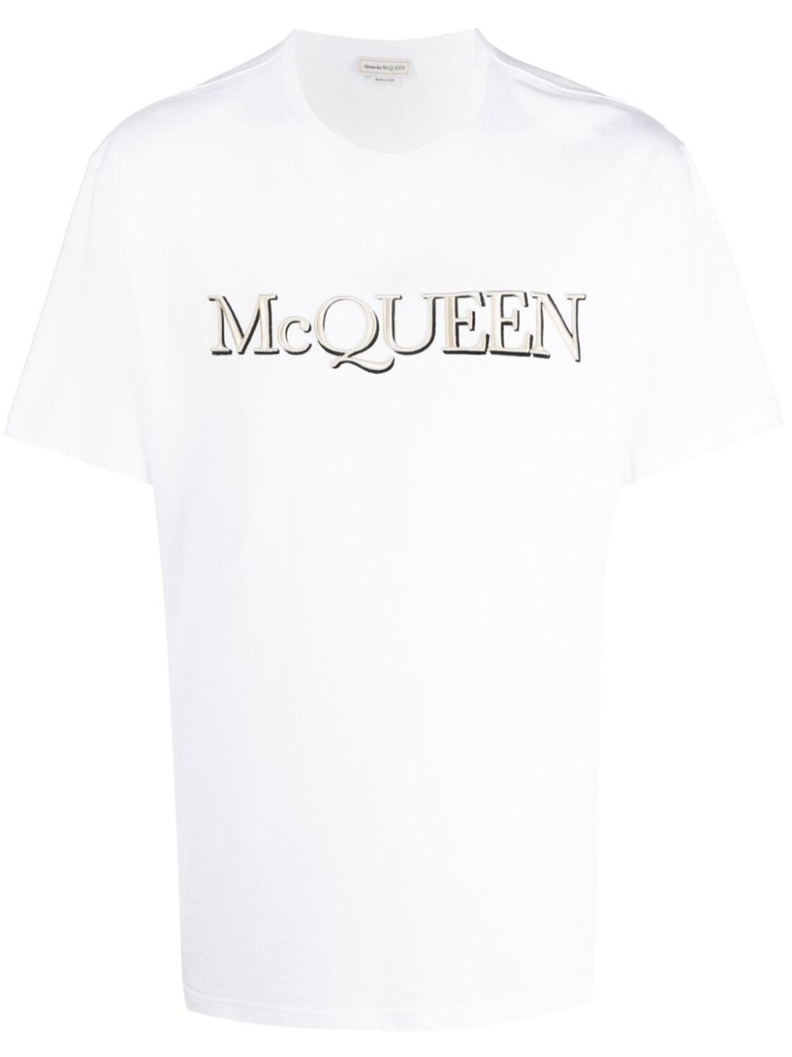 

Alexander McQueen футболка с вышитым логотипом, белый