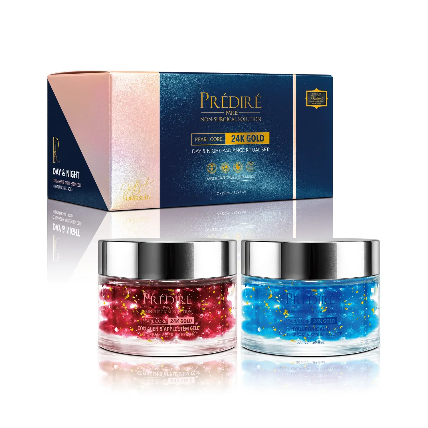 Predire Paris Ритуальный набор Pearl Core с 24-каратным золотом для дневного и ночного сияния