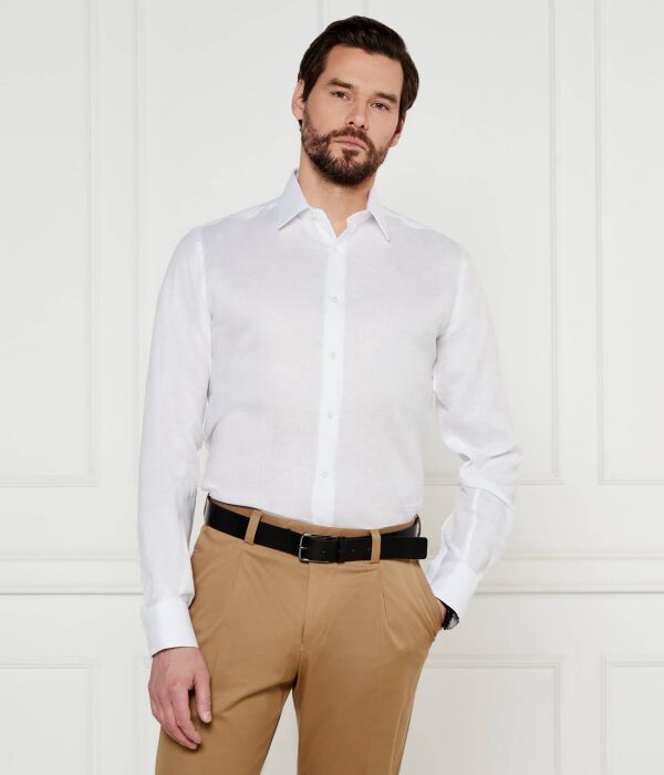 

Льняная рубашка Modern fit Karl Lagerfeld, белый